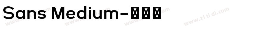 Sans Medium字体转换